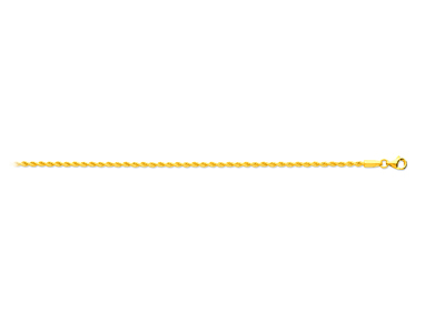 Catena Massiccia A Maglia Corda 2 Mm, 45 Cm, Oro Giallo 18 Carati