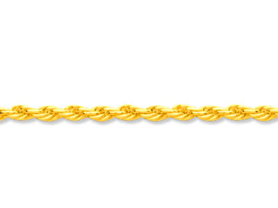 Catena A Maglie Solide Corda 2 Mm, 45 Cm, Oro Giallo 18 Carati - Immagine Standard - 2