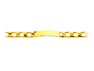 Bracciale Identificativo Maglia Cavallo Stretta 9 Mm, 21 Cm, Oro Giallo 18 Carati