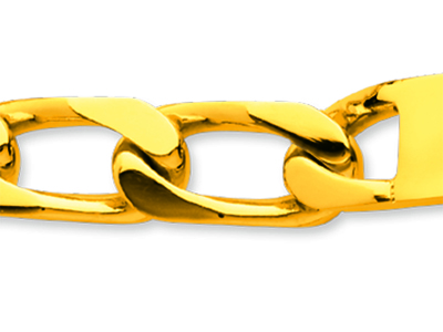Bracciale Identificativo Maglia Cavallo Stretta 9 Mm, 21 Cm, Oro Giallo 18 Carati - Immagine Standard - 2