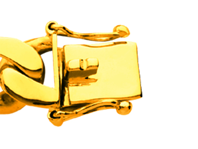 Bracciale Identificativo Maglia Cavallo Stretta 9 Mm, 21 Cm, Oro Giallo 18 Carati - Immagine Standard - 3