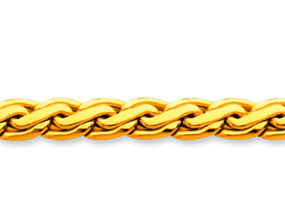 Catena Maglia Piatta Palma 5,50 Mm,45 Cm, Oro Giallo 18 Kt - Immagine Standard - 2