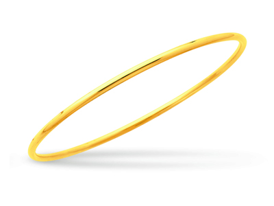 Bracciale Solido Collana Chiusa, Filo Tondo 2,5 Mm, Forma Rotonda 65 Mm, Oro Giallo 18 Ct. - Immagine Standard - 1