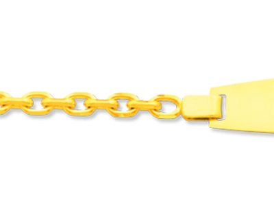 Identit@ Baby In Maglia For\at Con Finitura Diamantata, 14 Cm, Oro Giallo 18 Carati - Immagine Standard - 2
