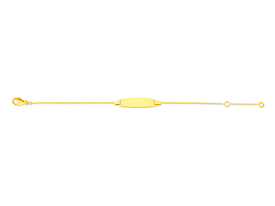 Identit Infantile Rotonda In Maglia Forat, 14 Cm, Oro Giallo 18 Carati