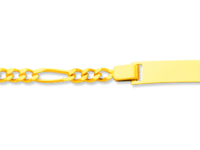 Braccialetto Identit@ Bambino Con Maglia Alternata, 14 Cm, Oro Giallo 18 Carati - Immagine Standard - 2