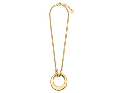 Collana Con Motivo Circolare 36 Mm,48 Cm, Oro Giallo 18 Carati. Rif. 4630