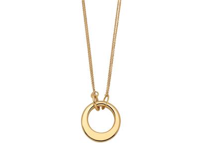 Collana Con Motivo Circolare 36 Mm,48 Cm, Oro Giallo 18 Carati. Rif. 4630 - Immagine Standard - 2