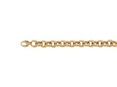 Bracciale Con Maglie Doppie A Forma Di Pera Da 10 Mm, 20 Cm, Oro Giallo 18 Carati. Ref. 3926 - Immagine Standard - 1