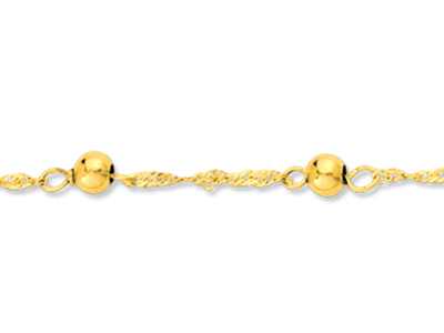 Identit@ Del Bambino Con Maglia Di Singapore E Palline, Placca A Botte, 14 Cm, Oro Giallo 18 Carati - Immagine Standard - 2