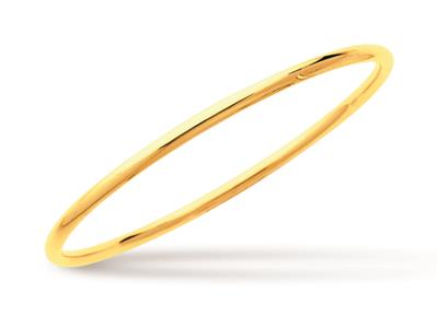 Bracciale Collana Solida, Filo Rotondo 3 Mm, Forma Rotonda 63 Mm, Oro Giallo 18 Ct. - Immagine Standard - 1