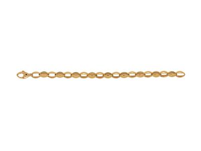 Bracciale A Maglie Ovali Curve 8 Mm, 19 Cm, Oro Giallo 18 Carati - Immagine Standard - 1