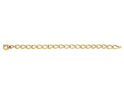 Bracciale Ovale A Maglie Trasparenti, 8 Mm, 19 Cm, Oro Giallo 18 Carati - Immagine Standard - 1