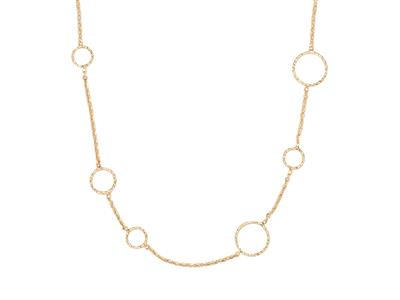 Collana Lunga Con Catena E Cerchi, 83 Cm, Oro Giallo 18 Ct. - Immagine Standard - 1