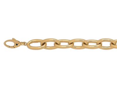 Bracciale Anelli Allungati 12,50 Mm, 21 Cm, Oro Giallo 18 Carati - Immagine Standard - 2