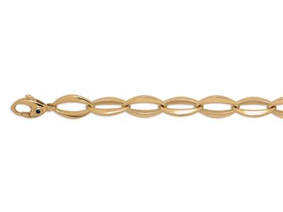 Bracciale Maglia Ovale 10,5 Mm, 19 Cm, Oro Giallo 18 Carati - Immagine Standard - 2