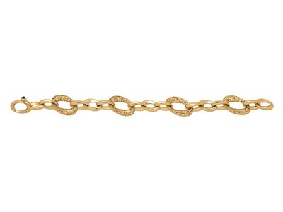 Bracciale A Maglie Arabescate 9/17 Mm, 20 Cm, Oro Giallo 18 Carati - Immagine Standard - 1