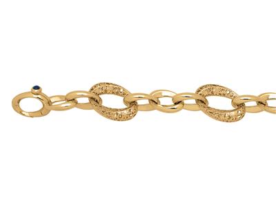 Bracciale A Maglie Arabescate 9/17 Mm, 20 Cm, Oro Giallo 18 Carati - Immagine Standard - 2