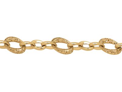 Bracciale A Maglie Arabescate 9/17 Mm, 20 Cm, Oro Giallo 18 Carati - Immagine Standard - 3