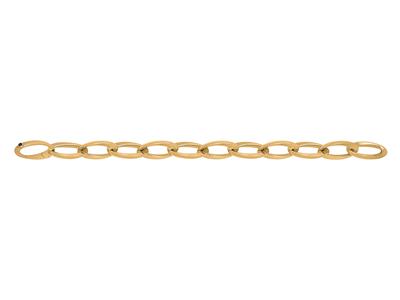 Bracciale Maglia Ovale 11 Mm, 21 Cm, Oro Giallo 18 Carati