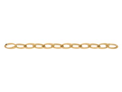 Bracciale A Maglie Ovali 11 Mm, 21 Cm, Oro Giallo 18 Carati