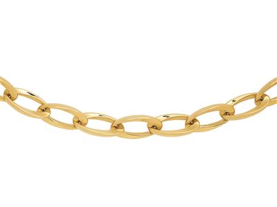 Collana A Maglia Ovale 11 Mm, 45 Cm, Oro Giallo 18 Carati - Immagine Standard - 1