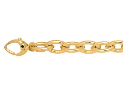 Bracciale A Maglie Ovali 9,5 Mm, 20 Cm, Oro Giallo 18 Carati - Immagine Standard - 1