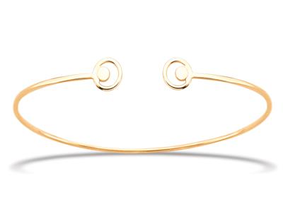 Bracciale Rigido Aperto Massiccio, Filo Ovale Da 1,3 Mm, Forma Rotonda48 X 55 Mm, Oro Giallo 18 Carati - Immagine Standard - 1