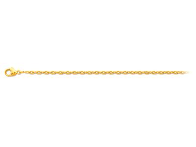 Catena Forçat, Diamante Taglio 1,00 Mm, 42 Cm, Oro Giallo 18 Ct.