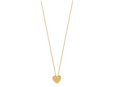 Collana Cuore, Catena 40-42 Cm, Orogiallo 18 Carati