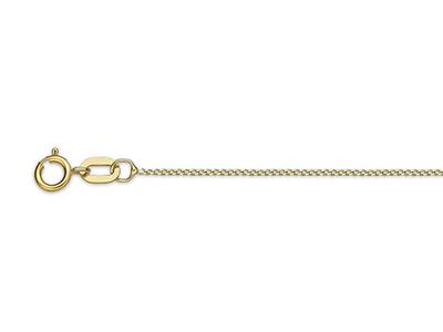 Catena, Maglia Gourmette Con Diamante Di 0,60 Mm, 45 Cm, Oro Giallo 18 Ct. - Immagine Standard - 2