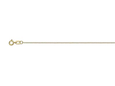 Catena Gourmette Diamantata 0,80 Mm, 40 Cm, Oro Giallo 18 Kt