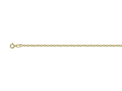 Catena Forat A Maglie Cave Lucide Da 2 Mm, 50 Cm, Oro Giallo 18 Kt
