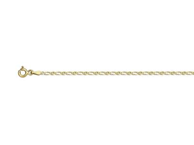 Catena Forçat Marine Alternata 11, 1,8 Mm, 45 Cm, Oro Giallo 18 Ct.