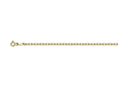 Catena Forçat Marine A Maglie Cave 2,60 Mm, 45 Cm, Oro Giallo 18 Ct.