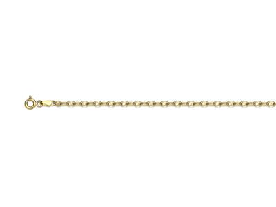 Catena A Maglie Marina Forzata Cava2,60 Mm, 50 Cm, Oro Giallo 18k