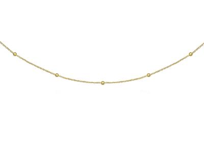 Collana Con Palline Da 1,8 MM Su Catena Da 0,5 Mm, 60 Cm, Oro Giallo 18 Ct. - Immagine Standard - 1