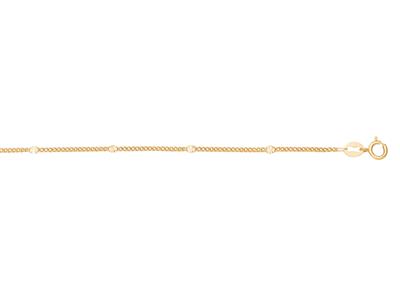 Catena A Cavigliera, 1,1 MM Catena A Cordoncino, 25 Cm, Oro Giallo 18 Ct. - Immagine Standard - 1