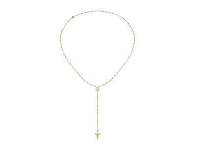 Sfere Del Rosario Con Croce Da 1,80 MM E Vergine Miracolosa, 55 Cm, Oro Giallo 18 Ct. - Immagine Standard - 2