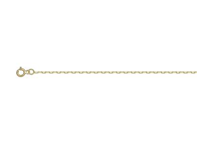 Catena Forçat Taglio Diamante Chiaro 1,35 Mm, 60 Cm, Oro Giallo 18 Ct.