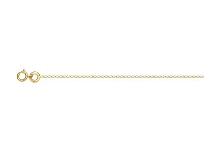 Cavigliera Con Catena A Ricciolo Di Cavallo 0,8 Mm, 25 Cm, Oro Giallo 18 Ct. - Immagine Standard - 1