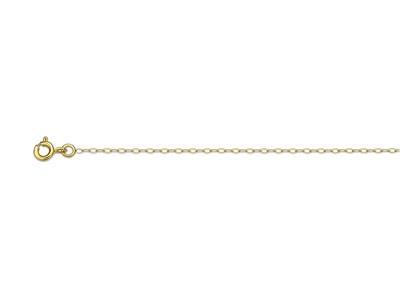 Cavigliera, Maglia Forçat, Trasparente, 1,3 Mm, 25 Cm, Oro Giallo 18 Ct. - Immagine Standard - 1