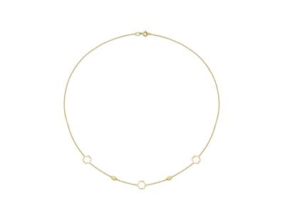 Collana Fiori E Olive Traforate, 45 Cm, Oro Giallo 18 Carati - Immagine Standard - 2