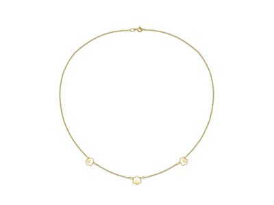 Collana, Fiori Traforati, 45 Cm, Oro Giallo 18 Carati - Immagine Standard - 2