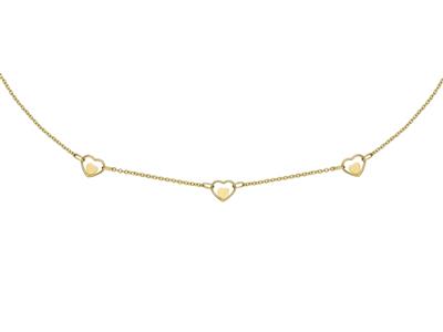 Collana Di Cuori Traforati, 42 Cm, Oro Giallo 18 Carati - Immagine Standard - 1
