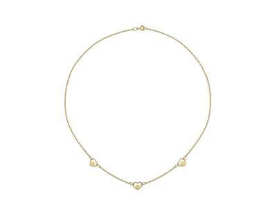 Collana Di Cuori Traforati, 42 Cm, Oro Giallo 18 Carati - Immagine Standard - 2