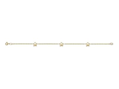 Bracciale Stelle Traforate 8 Mm, 0,7 Mm, 19 Cm, Oro Giallo 18 Carati - Immagine Standard - 1