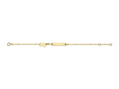 Baby Id Piastra Rettangolare, Motivo Guadalupa, 14 Cm, Oro Giallo 18 Ct. - Immagine Standard - 1