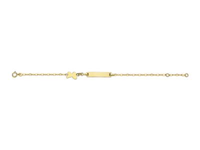 Baby Id Piastra Rettangolare, Motivo Guadalupa, 14 Cm, Oro Giallo 18 Ct. - Immagine Standard - 1