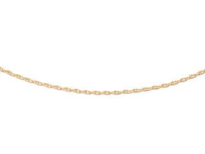 Catena Cava Ritorta 2,3 Mm, 42 Cm, Oro Giallo 18 Carati